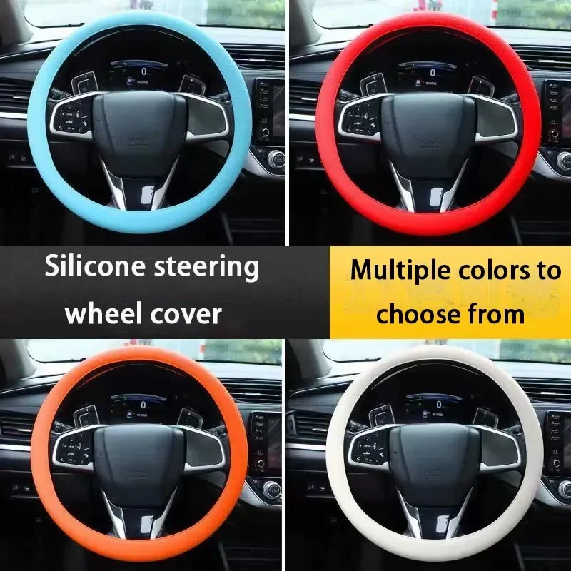 New car steering wheel cover anti slip silicone ice feeling ultra-thin washed all season universal steering wheel cover