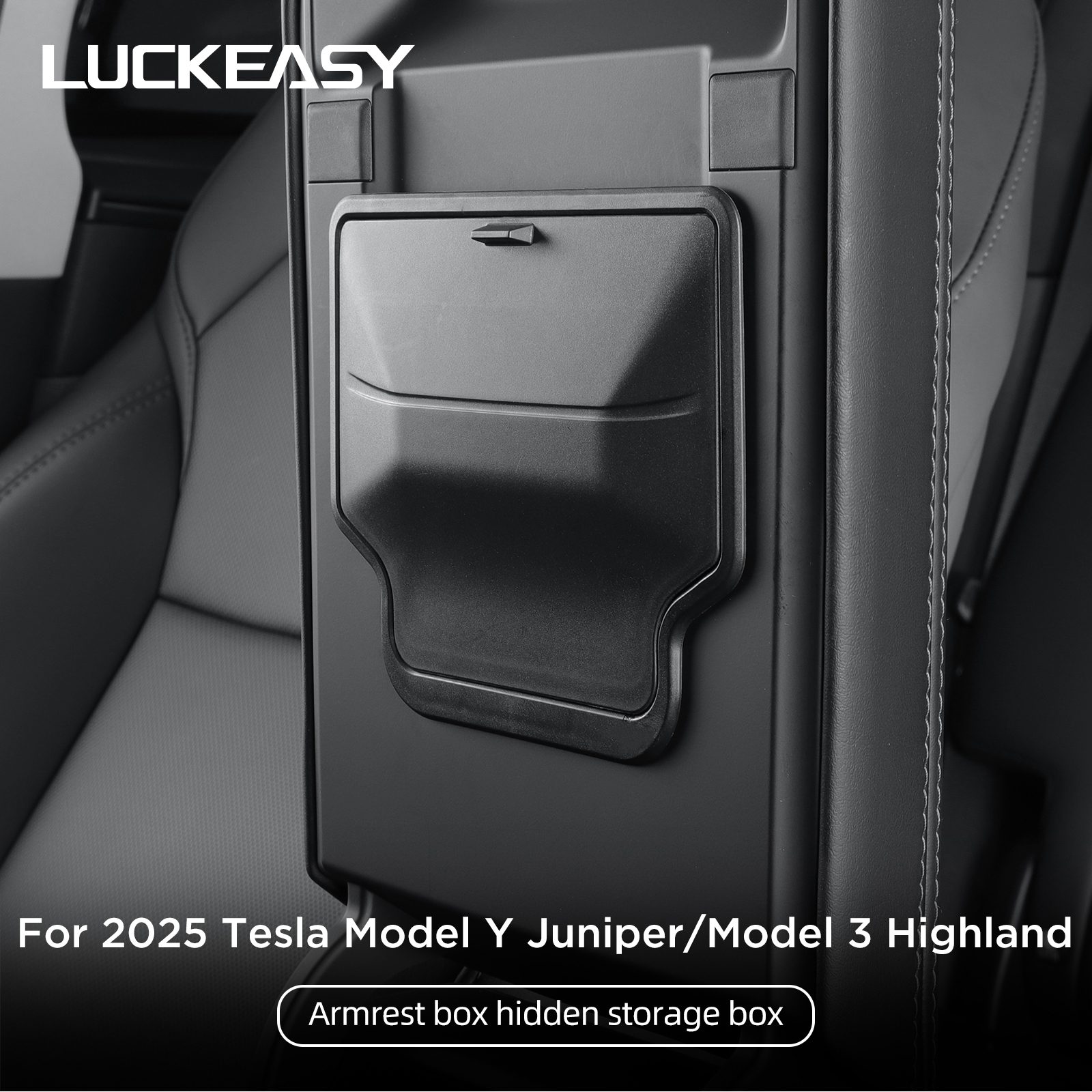 for Tesla Model Y Juniper/Launch 2025 2026 Car Armrest Box Hidden Storage Box Model 3 Highland 2025 Center Console Storage Case