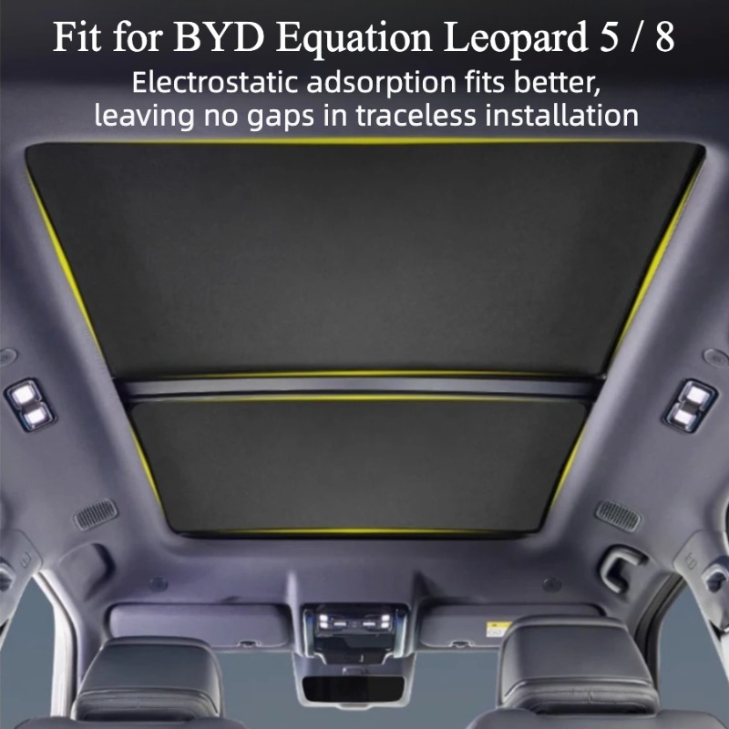 For BYD Denza B5 B8 Special Edition Electrostatic Adsorption Sunroof Shade Roof UV Protection Thermal Insulation