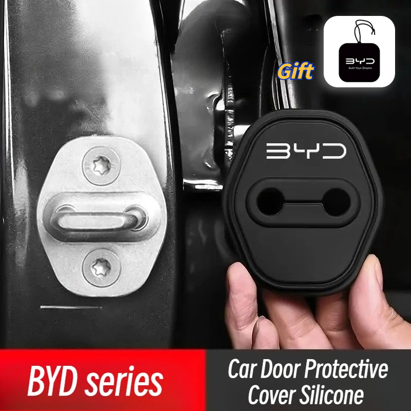 BYD Series Car Door Silicone Protective Cover Door Lock Silent Anti-collision Shock-absorbing Buffer for BYD Atto 3 Seal Dolphin