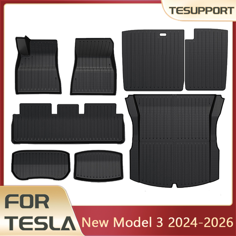 Floor Mats Cargo Liner For Tesla Model 3 2025 Highland Waterproof Anti-slip Trunk Mat TPE Pads Model 3 2026 Highland Accessories