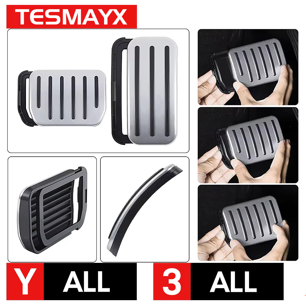 Performance Pedal Sets Accelerator Brake Pedals Cover for Tesla Model Y Juniper Model 3 2021-2026 Accessories Foot Pedal Pad Mat