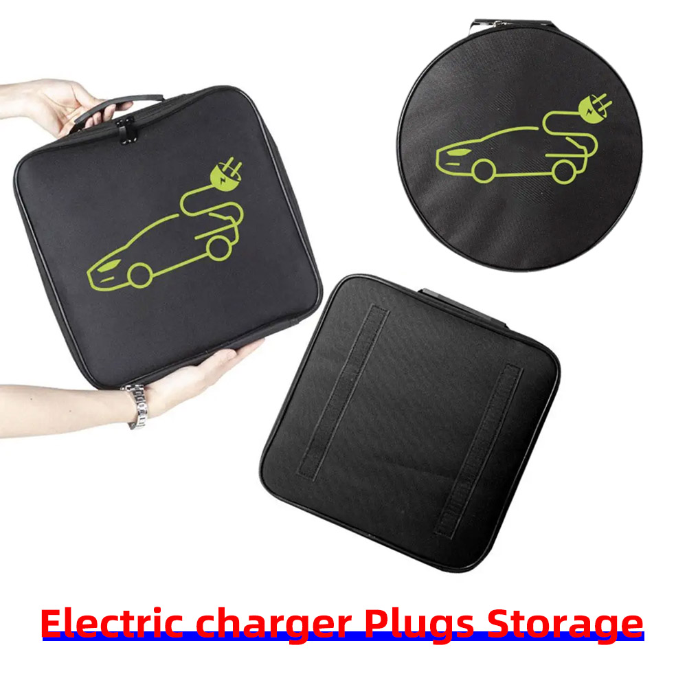 New Electric Vehicle Car Charging Cable Storage Carry Bag EV Charger Plugs Sockets Waterproof Fire Retardant Equipment Container