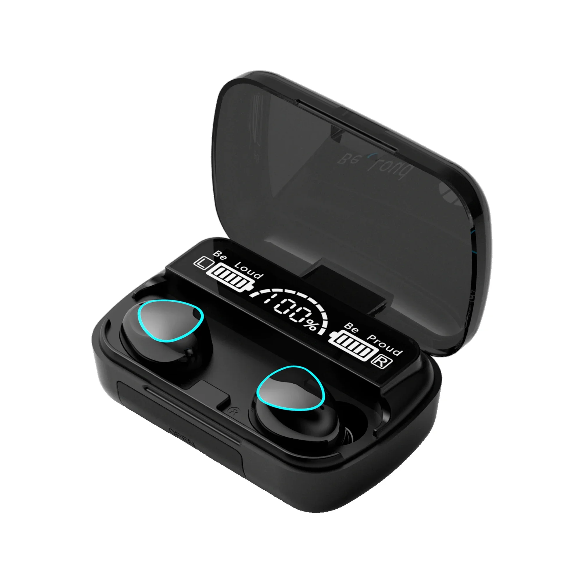 M10 TWS Bluetooth Earphones with Charging Case, 9D Stereo Sound, Waterproof Sports Headphones with Built-in Microphone