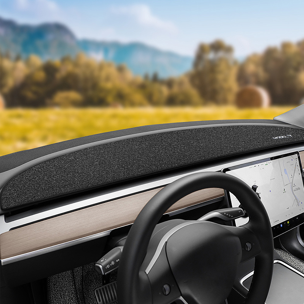 Anti-UV Dashboard Cover For Tesla Model 3 2017-2023 Model Y 2020-2024 Center Console Accessories Dash Mat Protector Pad Sunshade