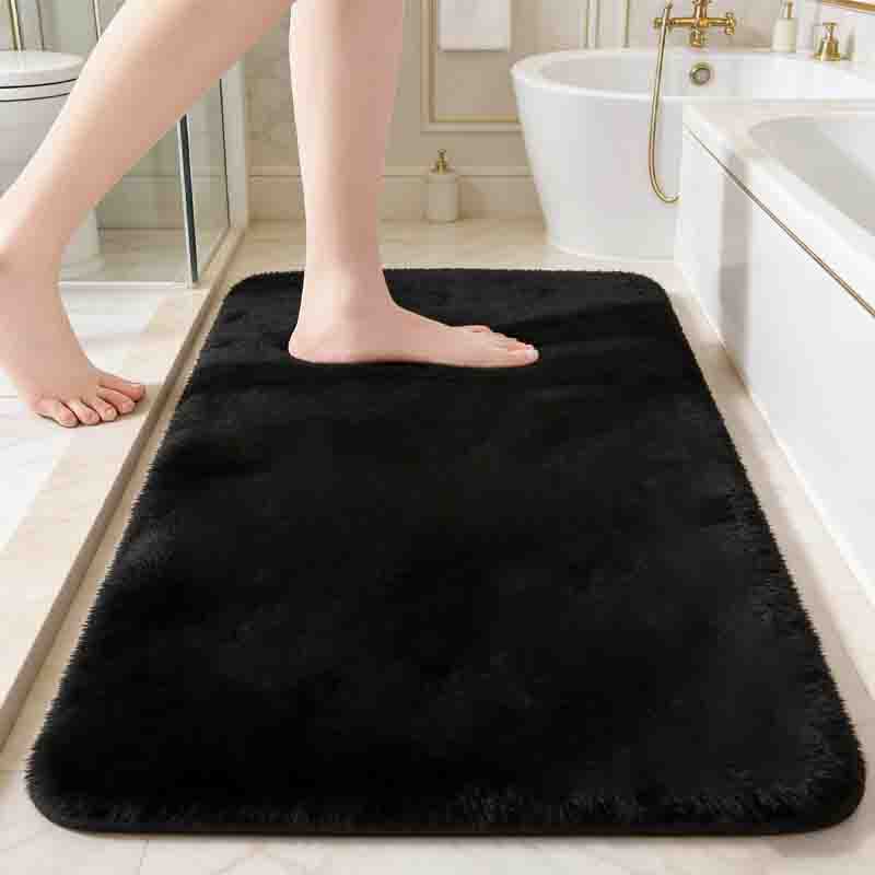Coral Velvet Absorbent Quick Drying Door Mat Solid Color Bathroom Mat Bathroom Floor Mat Door Mat Household Non Slip Foot Mat