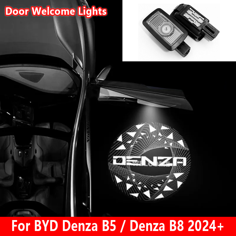 For BYD Denza B5 Denza B8 2024+ LED Door Welcome Lights Door Opening Projection Floor Light Ambient Lighting Car Accessories