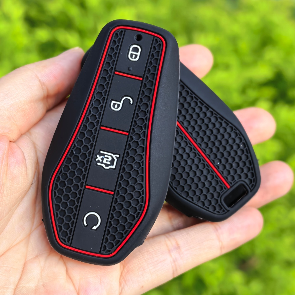 Silicone Car Remote Key Cover Holder Chain Key Case for BYD Atto 3 Han EV Dolphin Song PRO Max Tang DM Yuan Dolphin E2 Qin PLUS