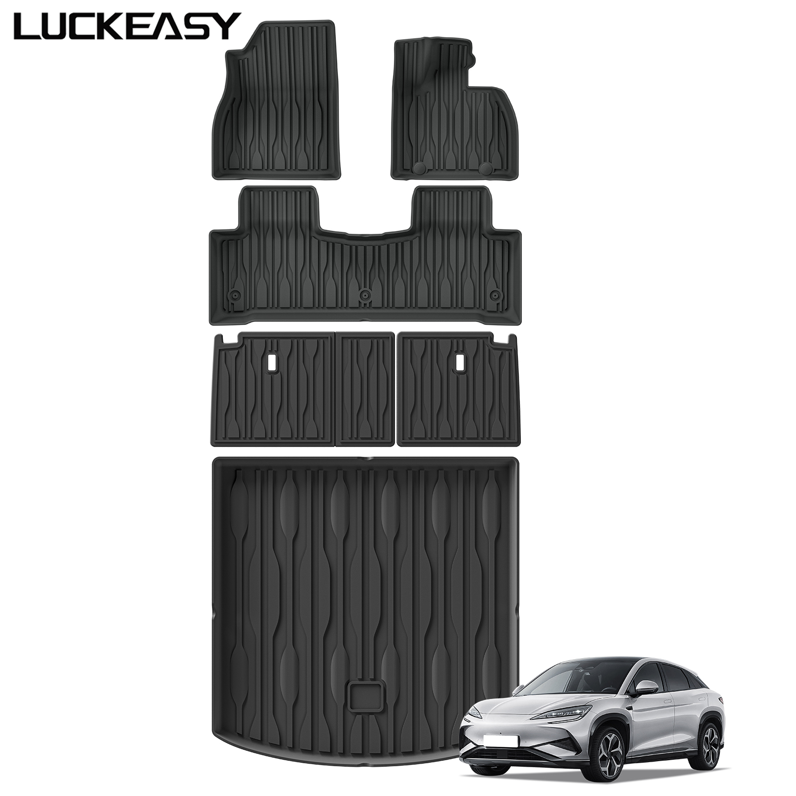 Right Drive for BYD Sealion 7 EV Model 2024 2025 TPE 3D Car Floor Mats Cargo Liner Pad Waterproof All- Weather Accessories