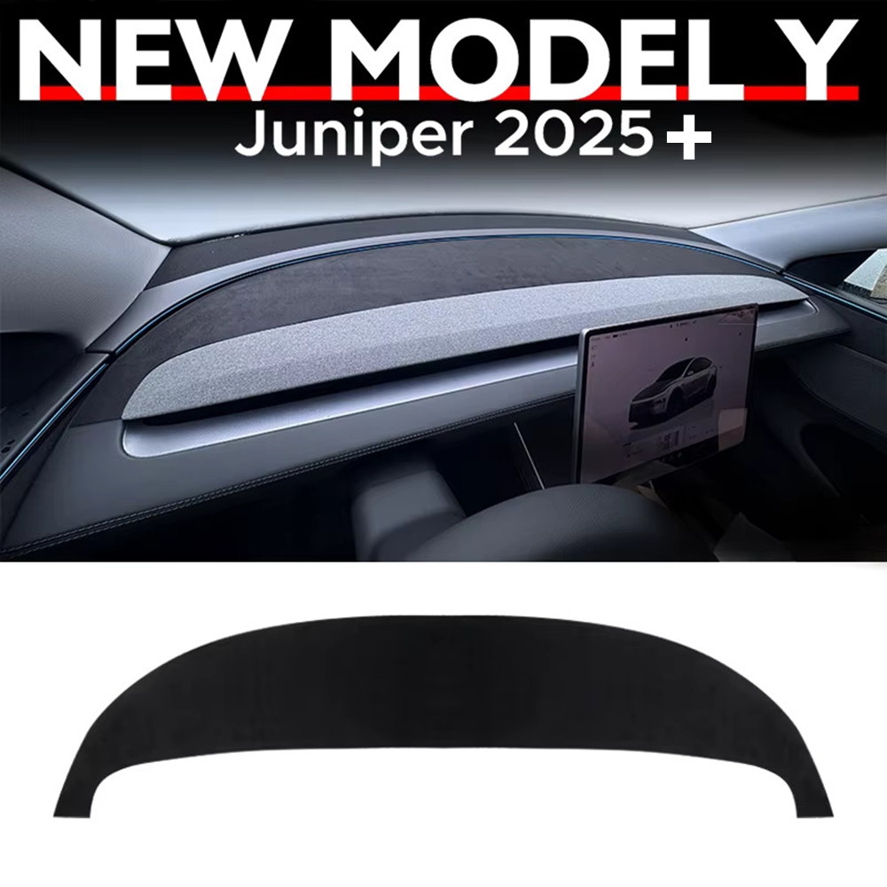 For Tesla Model Y Juniper 2026 2025 Dashboard Cover Pad Suede Sunshade Protector Anti-UV Dash Mat Non-slip Pads Car Accessories