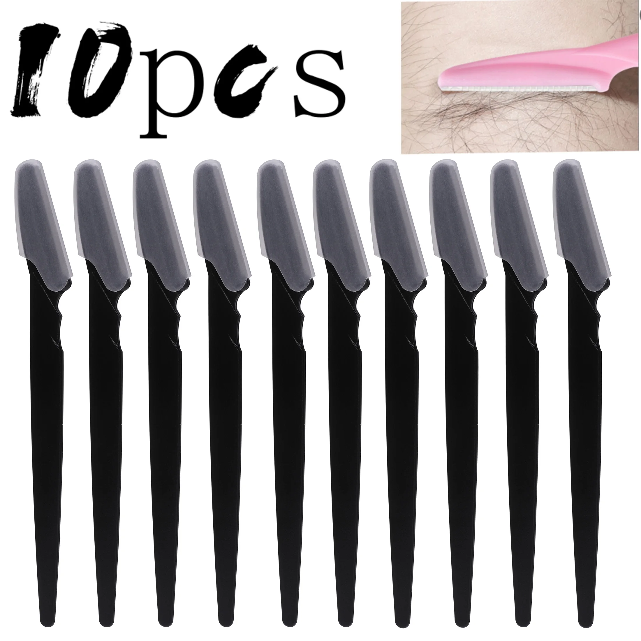 Wholesale 5/10/30/40pcs  Razor for Trimmer and Women Eyebrow and Men Shaver with Hair Razor and Face  Protective Cover,Safe rap